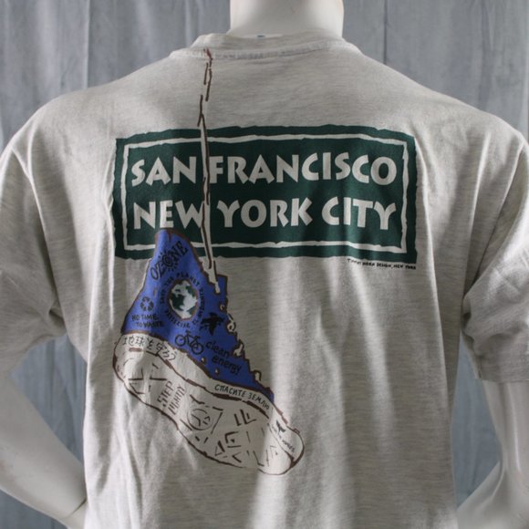 Vitnage Greepeace Shirt - Greenpeace Walk 1992 Shoe Graphic - Men's Large - Picture 7 of 11